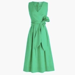 J. Crew Green Wrap Dress